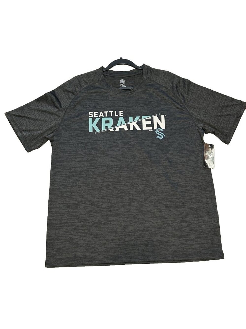 Seattle Kraken Shirt Men’s XL Bluish Grey Short Sleeve T-Shirt NHL Official NWT